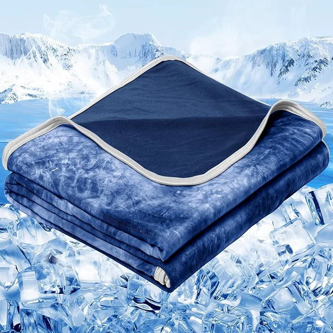 Relaxed inhand Cooling Blanket Twin XL Size 60 quot x90 quot Cooling Blankets for Hot Sleepers Absorbs Heat to Keep Adults Cool For Summer Nights Sweats Thin Cold Lightweight Blanket for Couch Bed All Season Use Detailed