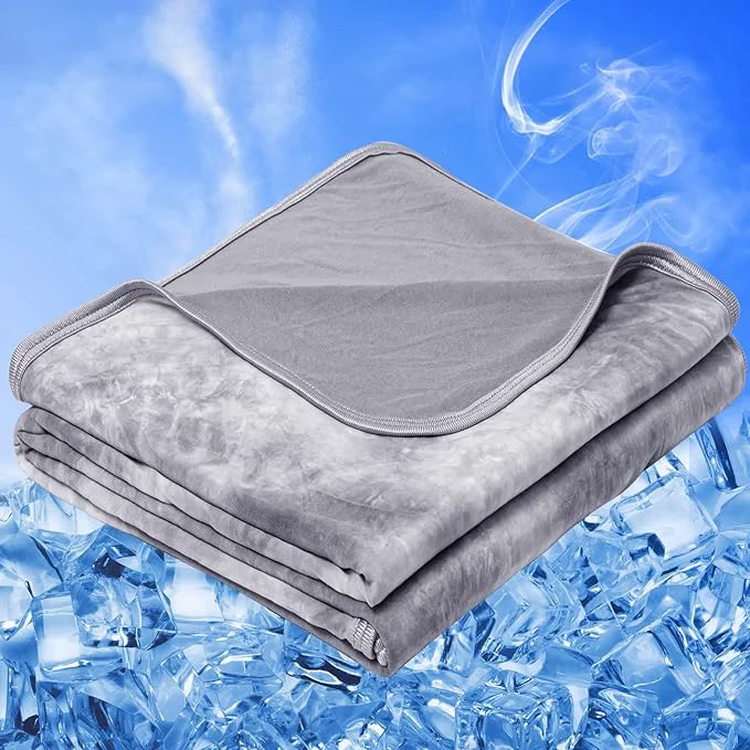Excellent inhand Cooling Blanket Queen Size 90 quot x90 quot Cooling Blankets for Hot Sleepers Absorbs Heat to Keep Adults Cool For Summer Nights Sweats Thin Cold Lightweight Blanket for Couch Bed All Season Use Classic