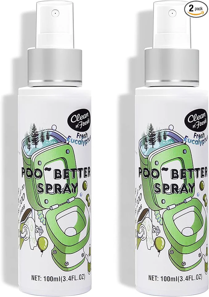 Safe Clean-n-Fresh Toilet Spray Poop Spray Eucalyptus Scent Natural Plant Detailed