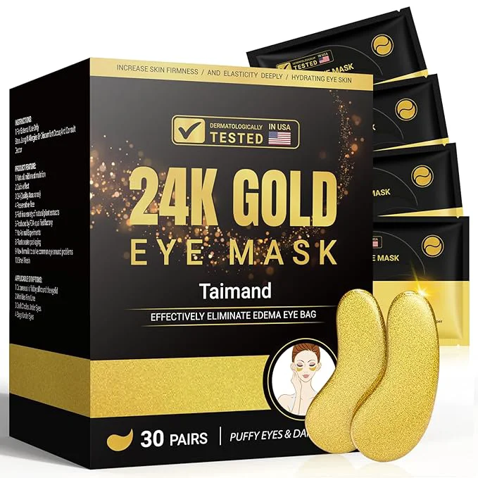 Refined Taimand Under Eye Patches 24K Gold Under Eye Mask Breathable