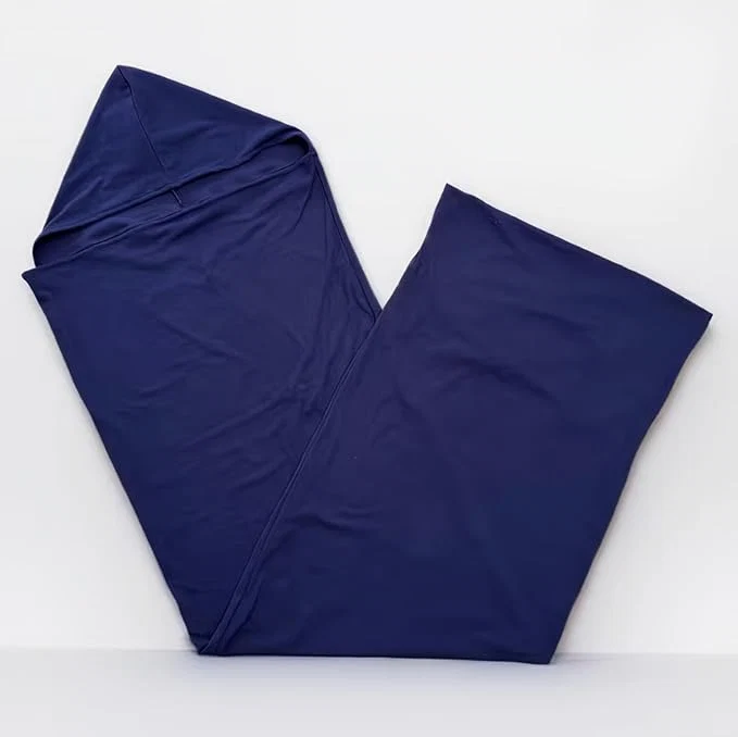 Organic Wearable Sleep Pod Hug Blanket Constant Temperature Control Bedding 360° Ergonomic Snug Fit Ultra Soft Duvet Fabric for All-Season Deep Sleep Dark Blue 170 40cm Verified