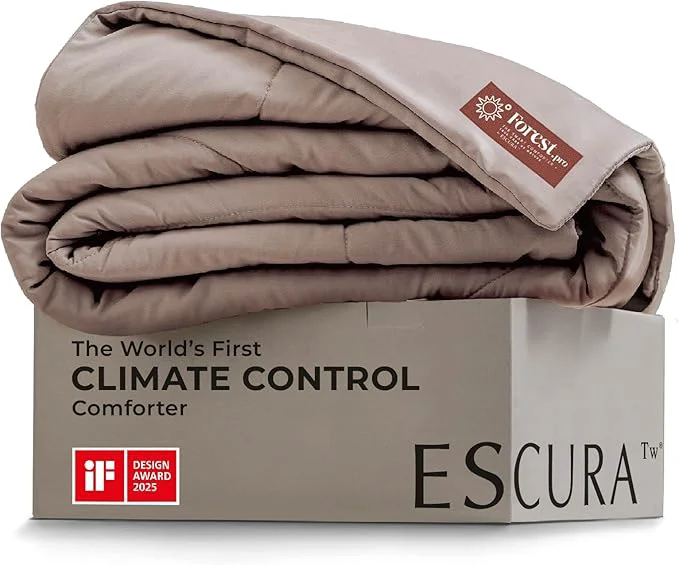 Casual ESCURA Tw® Climate Control Comforter King Cali King German Patented PCM Down All-Season Design for Hot Sleepers amp Night Sweats Bamboo Lightweight Breathable Hypoallergenic Blanket Fine Crafted