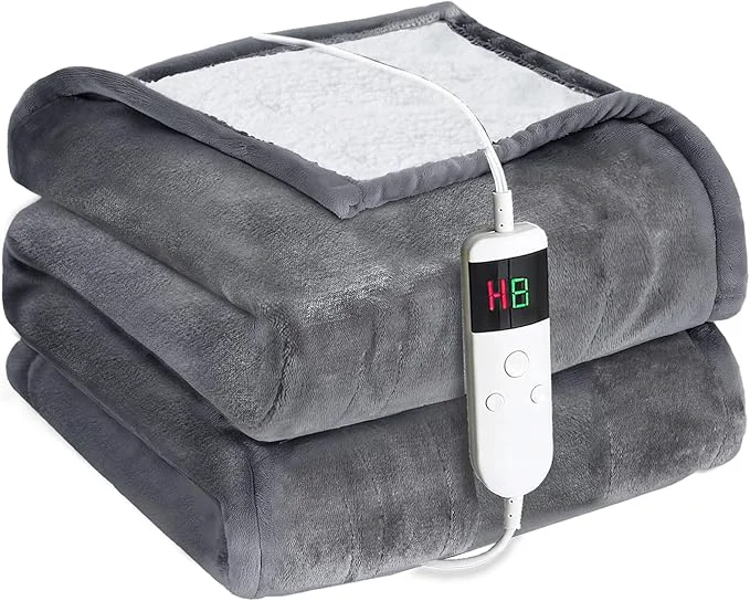 Proven Electric Heated Blanket Twin Size 62 39 39 x84 39 39 -Control Heating Blanket Soft amp Warm Flannel 10-Level Temperature Control 8 Hours Auto Off Rapid Heating amp Overheat Protection Long-Lasting