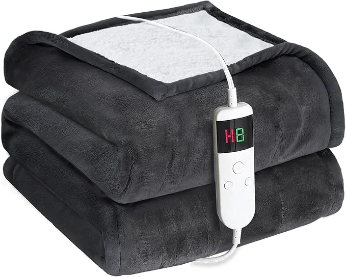 Convenient Electric Heated Blanket Twin Size 62 39 39 x84 39 39 -Control Heating Blanket Soft amp Warm Flannel 10-Level Temperature Control 8 Hours Auto Off Rapid Heating amp Overheat Protection Specialty