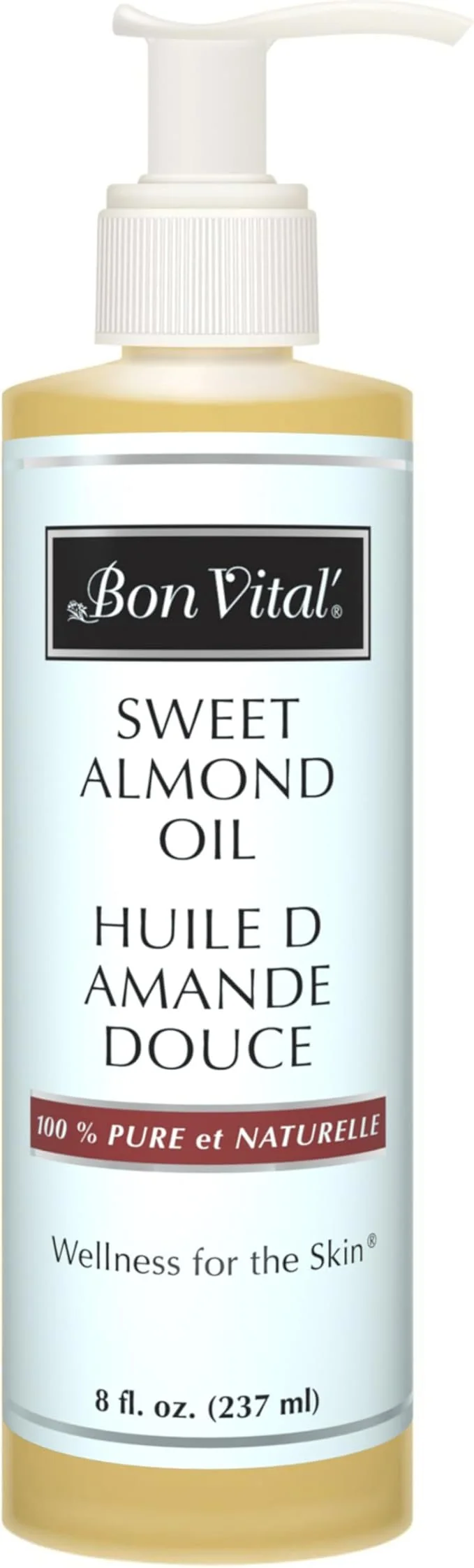 Versatile Bon Vital’ Sweet Almond Oil Skin Hair Moisturizer Gentle Massage Oil Trendy