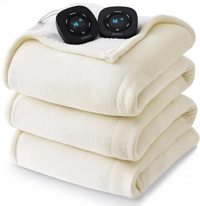 Responsible Bedsure Electric Blanket Queen Size – Dual Control Heated Blanket Queen Fast Heating with 10 Time Settings amp 10 Heat Settings Warm Gift for Grandma 84×90 inches Ivory Unique