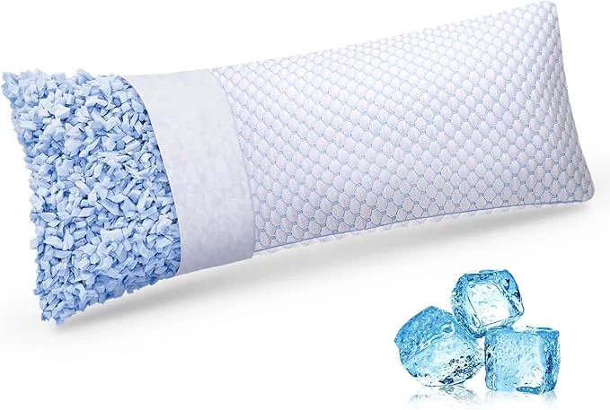 Original OSBED Cooling Adjustable Shredded Memory Foam Body Pillow – Temperature-Regulating for All Sleepers with Dual Airflow Ventilation CertiPUR-US amp Hypoallergenic amp Machine Washable Sophisticated