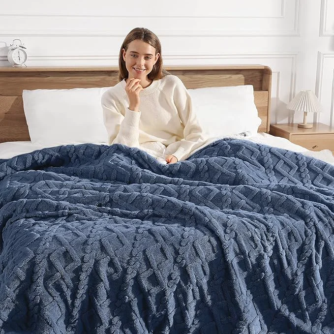 Environmentally Friendly Electric Blanket King Heating Blanket 90 quot x100 quot – Dual Control Heated Blankets with Fast Heating amp Over-Heat Protection Ultra Thick 450gsm Sherpa Fleece Heated Blankets Great Grandma Gifts Navy Blue Elegant
