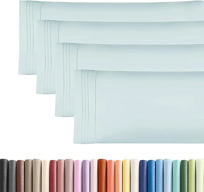 Body Pillowcases Set of 4-20×54 Long Body Pillow Case – Soft Body Pillow Cover for Sleeping amp Side Sleepers – Comfy Breathable amp Fade – Machine Washable with Envelope Enclosure – Sky Blue High-Performance