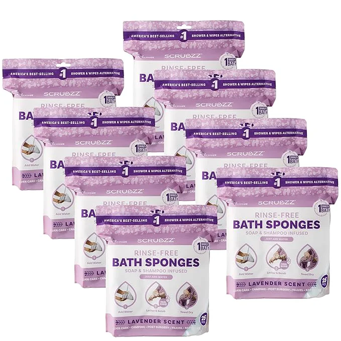 High-End Scrubzz Disposable No Rinse Bathing Wipes High-Performance