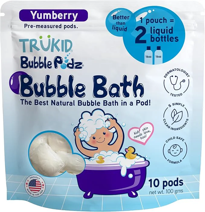 Durable TruKid Bubble Podz Bubble Bath for Kids Babies Tear Gentle Exclusive