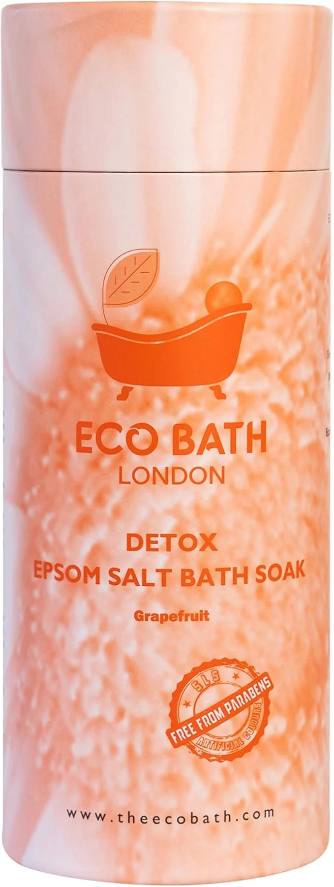 Green Eco Bath London Detox Epsom Salt Bath Soak – Tube 2.2 LB Made in UK Original