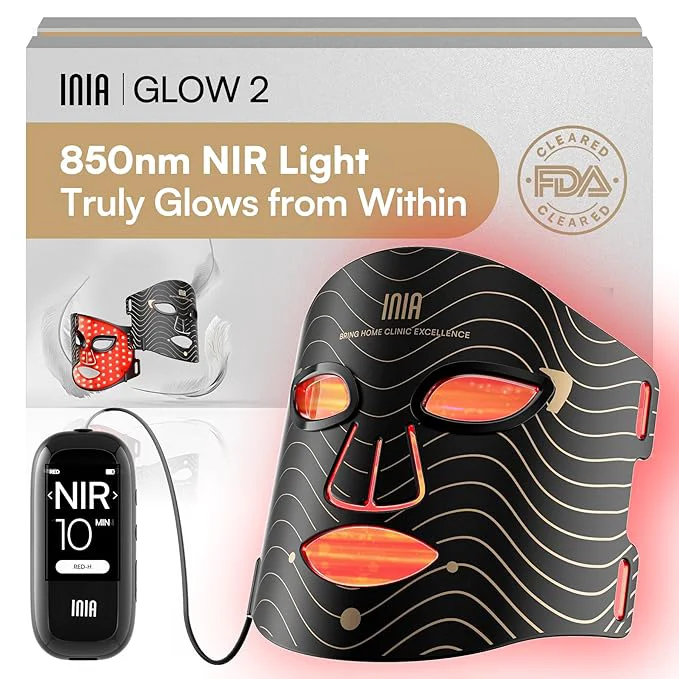 Next-Generation INIA Red Light Therapy Mask for Face – 4 Light Modes Excellent