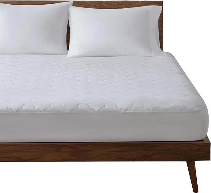 Prestigious Sleep Philosophy King Mattress Pad Cotton Mattress Protector Classic Cloud Quilted Bed Cover All Natural Breathable Mattress Topper Fitted Pocket Fits Up to 18 quot Machine Washable White High-End