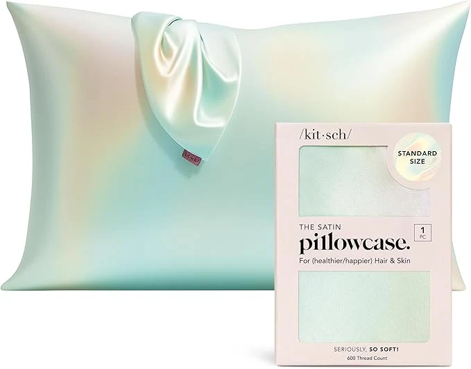 Elegant Kitsch Satin Pillowcase with Zipper for Hair amp Skin – Softer Than Silk Pillow Cases Smooth Cooling Satin Pillow Case Wrinkle- Machine Washable – Pillow Cases Standard Size 19×26 – Aura Professional