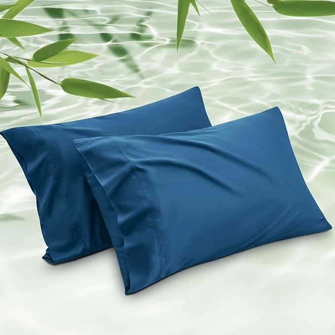 Sophisticated Bedsure King Size Pillow Cases Set of 2 Cooling Pillow Cases King Rayon Derived from Bamboo Teal Blue Pillowcases PureWoven Silky Soft Bedding Pillow Covers with Envelope Closure 20×36 Inches Trendy