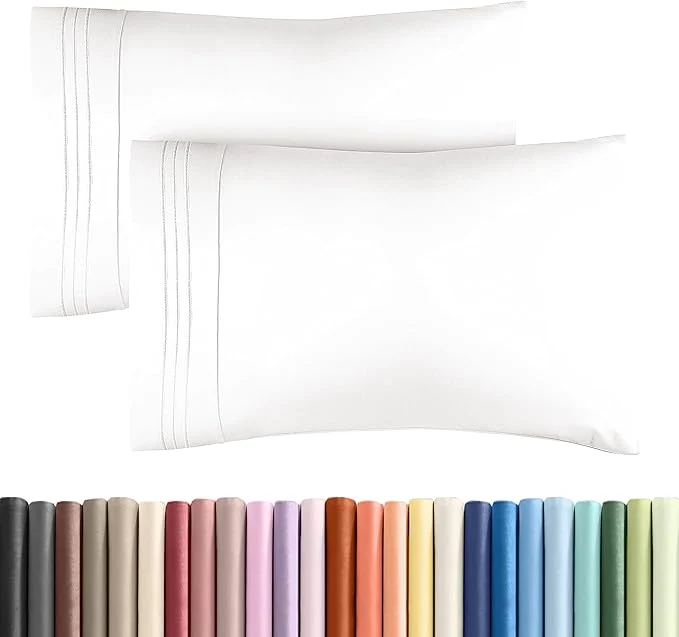 Outstanding Queen Pillow Cases Set of 2 – Ultra Soft Hotel Quality Pillowcase Covers – Comfy Cozy amp Wrinkle – Shrinkage and Fade Resistant – Machine Washable Pillow Protectors – 2 Piece Set – Antique White Solid