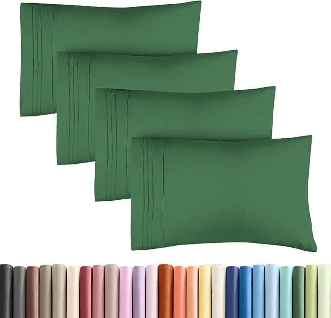 Superior King Standard Pillow Cases Set of 4 – Soft Hotel Quality Pillowcase Covers – Comfy Bedding for Women Men Kids amp Teens – Machine Washable Pillow Protectors – 4 Piece Set – King Standard Emerald Green Responsible