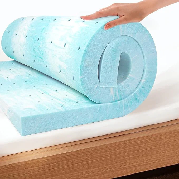 Crafted EGO Topper 3 Inch Cal King Memory Foam Mattress Topper Cooling Gel Foam Mattress Topper for Pressure Relief Ventilated Design Bed Topper in a Box CertiPUR-US Medium Breathable