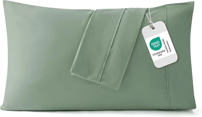 Clean Bedsure Pillow Cases Standard Size Set of 2 – Sage Green Brushed Microfiber Pillowcases Super Soft and Cozy Pillow Case Covers with Envelope Closure for Kids Wrinkle Fade Resistant 20×26 Inches Elite