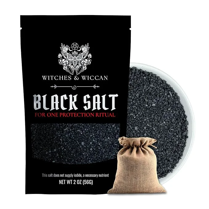 Expertly Made Black Salt for Protection Rituals Wiccan Spells Handcrafted Negative Energy Superior