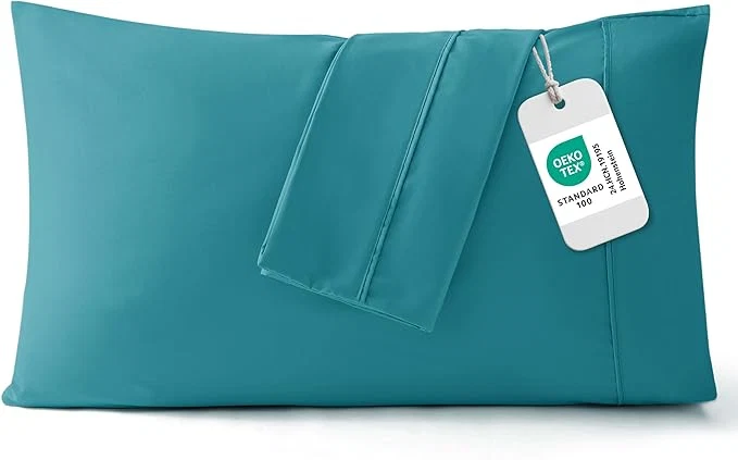 Elegant Bedsure Queen Pillow Cases Set of 2 – Teal Brushed Microfiber Pillowcase 2 Pack Super Soft and Cozy Pillow Case Covers with Envelope Closure for Kids Wrinkle Fade Resistant 20×30 Inches Original