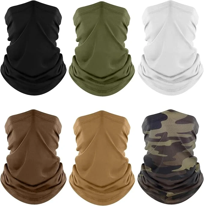 Outstanding Fuinloth Neck Gaiter 6 Pack Cooling UV Protection Bandana Face Mask Gator Scarf Soft