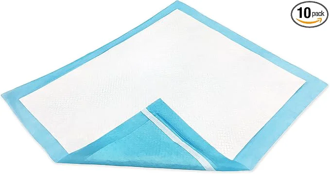 Consistent Abena Essentials Disposable Underpads w Adhesive Strips 30 quot x 36 quot 10 Count Pack of 1 Blue Fine