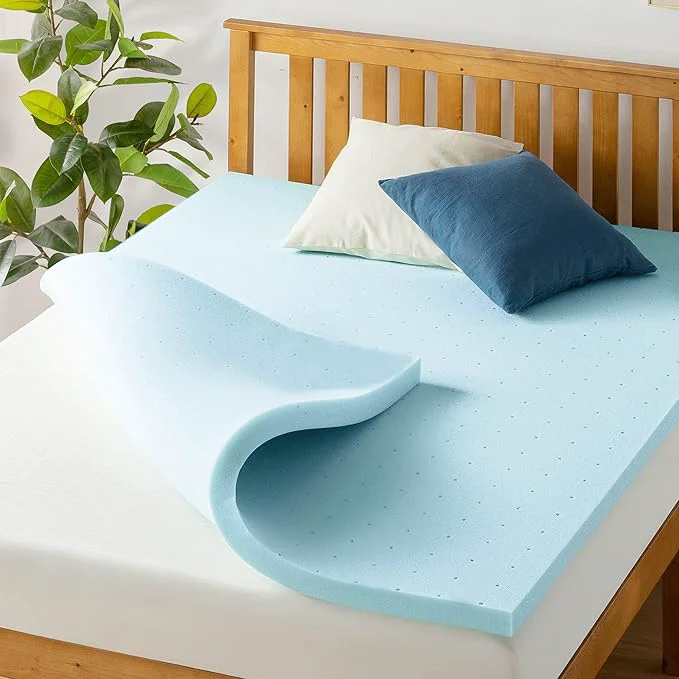 World-Class Price Mattress 1.5 Inch Ventilated Memory Foam Mattress Topper Cooling Gel Infusion CertiPUR-US Dorm Essentials King Minimalist