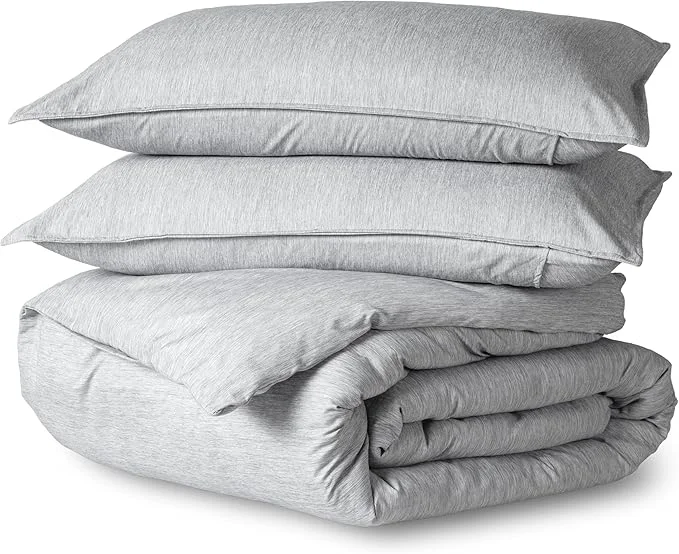 World-Class Bare Home Bedding Duvet Cover Oversized King Size – Premium 1800 Super SoftCollection – Lightweight Duvet Cover – Soft Textured Bedding Oversized King Heathered Pewter Exceptional