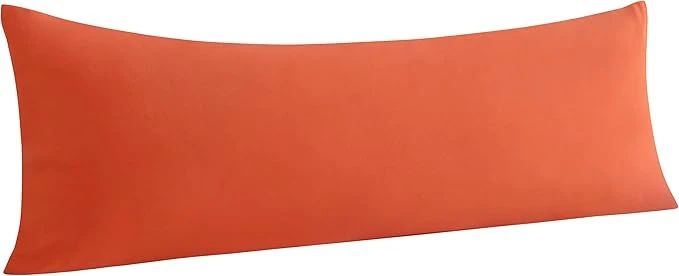 Secure NTBAY Body Pillowcase – Brushed Microfiber 20×54 Pillowcase – Soft Wrinkle- Fade-Resistant Stain-Resistant Brunt Orange Body Pillow Cover with Envelope Closure – 20×54 Inches Brunt Orange Safe