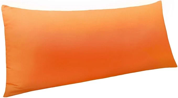 Professional NTBAY Body Pillowcase – Brushed Microfiber 20×54 Pillowcase – Soft Wrinkle- Fade-Resistant Stain-Resistant Orange Body Pillow Cover with Envelope Closure – 20×54 Inches Orange Lightweight