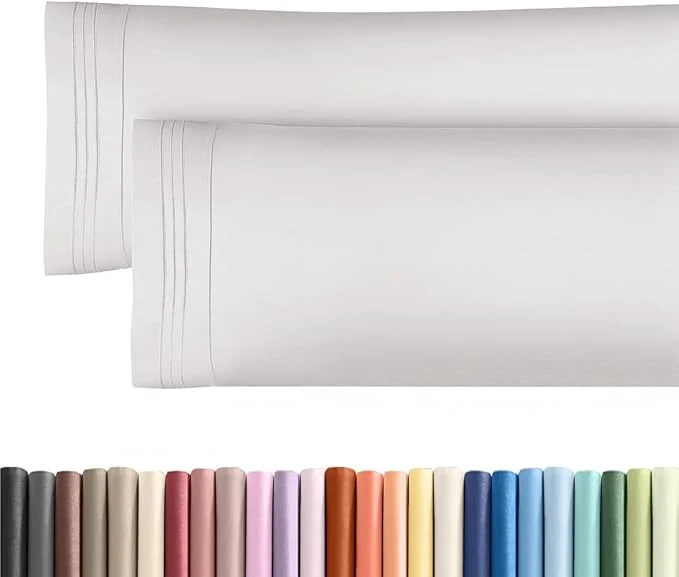 Easy-to-Use Body Pillowcases Set of 2-20×54 Long Body Pillow Case – Soft Body Pillow Cover for Sleeping amp Side Sleepers – Comfy Breathable amp Wrinkle – Machine Washable w Envelope Enclosure Light Grey Selected