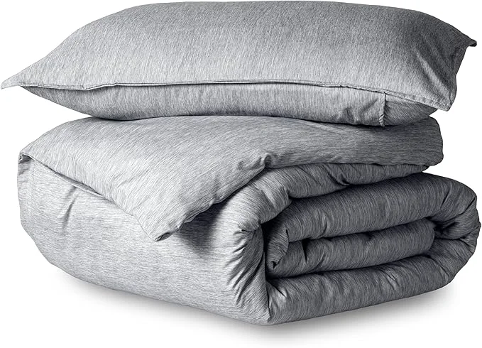 Functional Bare Home Bedding Duvet Cover Twin Twin Extra Long Size – Premium 1800 Super Soft Collection – Lightweight Soft Textured Duvet Cover Twin Twin XL Heathered Charcoal Verified