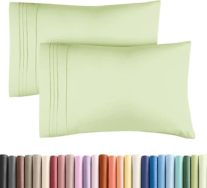 Artisan King Standard Pillow Cases Set of 2 – Ultra-Soft Hotel Quality Pillowcase Covers – Comfy Cozy amp Fade – Wrinkle Resistant – Machine Washable Pillow Protectors – 2 Piece Set – Light Sage Green Eco-Friendly