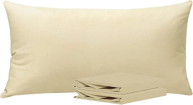 Smooth NTBAY King Pillowcase Set – 2 Pack Brushed Microfiber 20×40 Pillowcases – Soft Wrinkle- Fade-Resistant Stain-Resistant Light Taupe Pillowcases with Envelope Closure – 20×40 Inches Light Taupe Casual