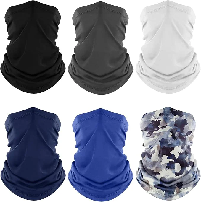 Contemporary Fuinloth Neck Gaiter 6 Pack Cooling UV Protection Bandana Face Mask Gator Scarf Advanced