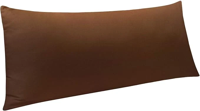 Versatile NTBAY Body Pillowcase – Brushed Microfiber 20×54 Pillowcase – Soft Wrinkle- Fade-Resistant Stain-Resistant Brown Body Pillow Cover with Envelope Closure – 20×54 Inches Brown Trendy