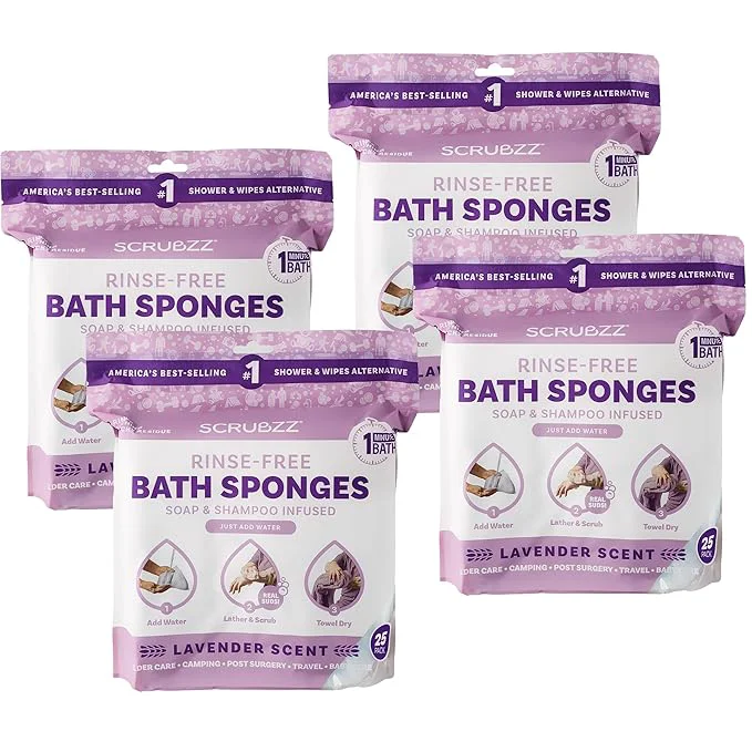 Durable Scrubzz Disposable No Rinse Bathing Wipes Secure
