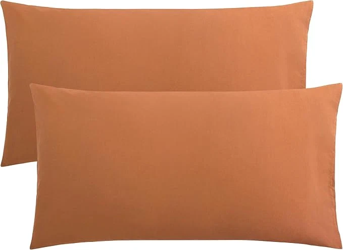 Functional FLXXIE King Pillow Cases Set of 2 Soft Microfiber Pillow Covers with Envelope Closure Wrinkle Fade and Stain Resistant Pillowcases 20×36 Tan Genuine