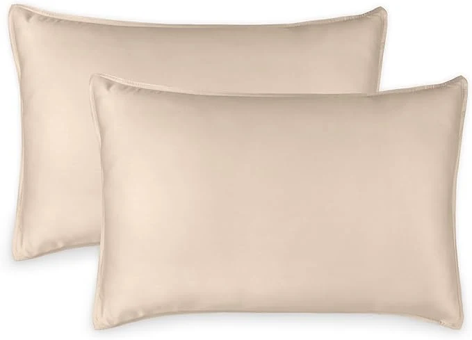 Clean King Pillowcases by Pure Bamboo Organic Viscose Derived from Bamboo Luxuriously Soft amp Cooling Double Stitching Envelope Closure 2 King Pillowcases Almond Exceptional