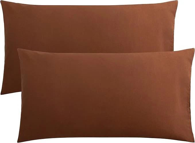 Smart FLXXIE King Pillow Cases Set of 2 Soft Microfiber Pillow Covers with Envelope Closure Wrinkle Fade and Stain Resistant Pillowcases 20×36 Brown Official