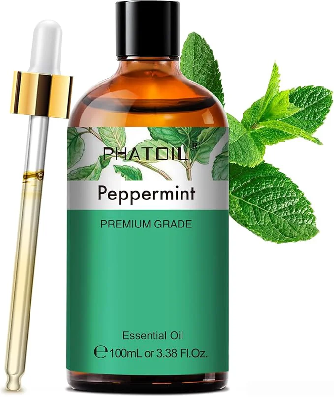 Advanced PHATOIL Peppermint Essential Oil Huge 3.38 Fl Oz Pure and Natural Premium Relaxed