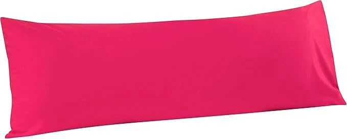 Clean FLXXIE Body Pillow Cover – Super Soft Microfiber 20×54 Body Pillow Case – Envelope Closure Wrinkle Stain Resistant 20×54 Long Pillowcase Magenta Elegant