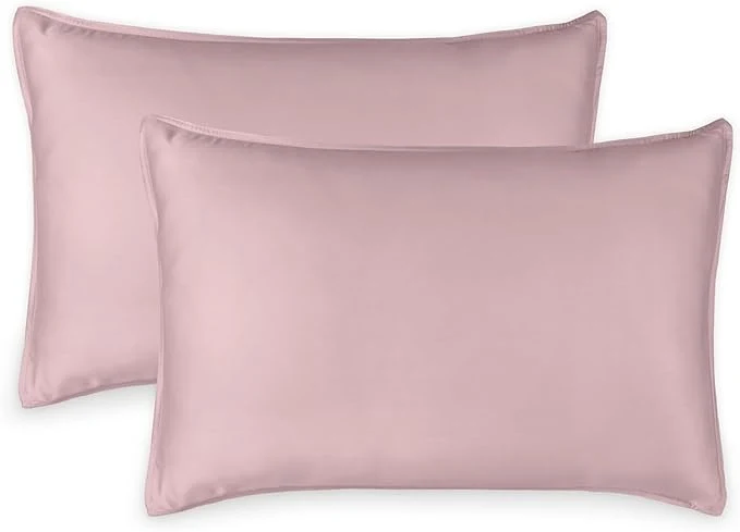 Original Queen Pillowcases by Pure Bamboo Organic Viscose Derived from Bamboo Luxuriously Soft amp Cooling Double Stitching Envelope Closure 2 Queen Pillowcases Dusty Pink Durable