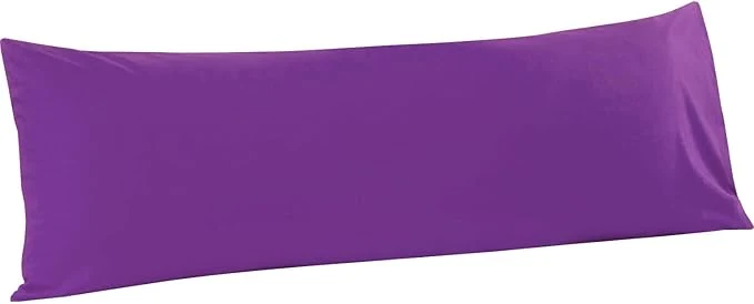 Trendy FLXXIE Body Pillow Cover – Super Soft Microfiber 20×54 Body Pillow Case – Envelope Closure Wrinkle Stain Resistant 20×54 Long Pillowcase Purple Comfortable