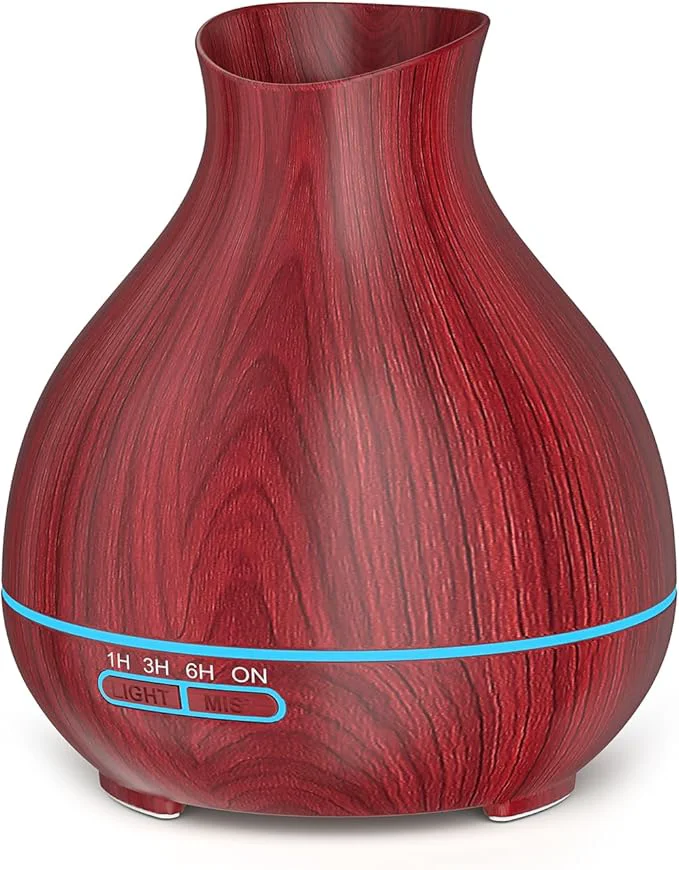 Expertly Made BZseed Aromatherapy Essential Oil Diffuser 550ml 12 Hours Wood Grain Aroma Safe