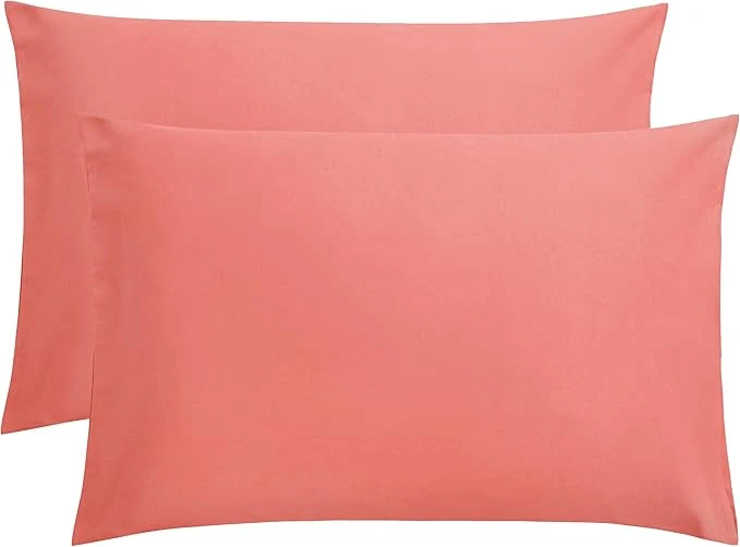 Flexible FLXXIE Pillow Cases Queen Soft Microfiber Pillow Covers with Envelope Closure Wrinkle Resistant Pillowcases 2 Piece Set 20×30 Coral Practical