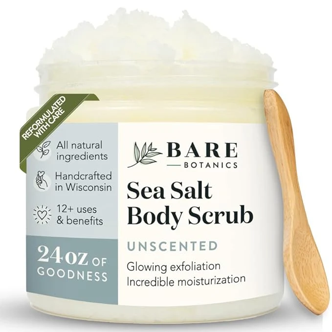 Consistent Bare Botanics Unscented Body Scrub 24 oz Modern