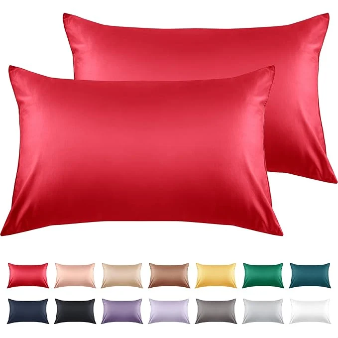 Safe Warmstar Cotton Pillow Cases King Size Set of 2 600 Thread Count Pillowcases 20×36 Inches Soft Long Staple Cotton Pillowcases Breathable with Envelope Closure Wine Red Selected